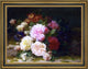 Jean Baptiste Robie Still Life of Roses Framed Premium Canvas Print, 18"x24"