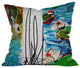 Ginette Fine Art Red Crowned Cranes Throw Pillow, 26"x26"