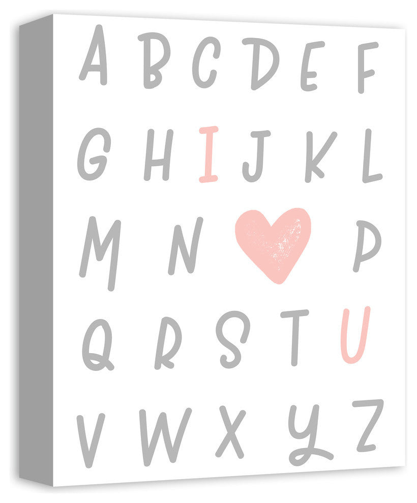 I Love You from A to Z 11x14 Canvas Wall Art