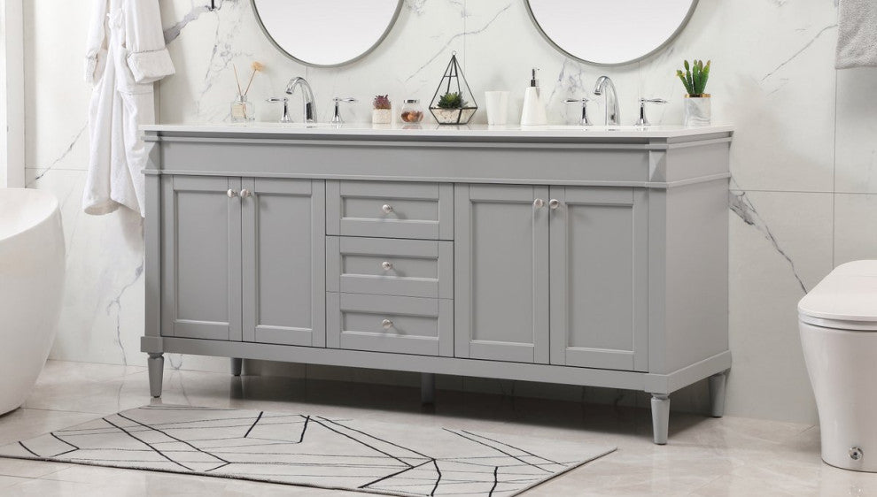 Home Living 21" Transitional Grey-Light Bathroom Vanity