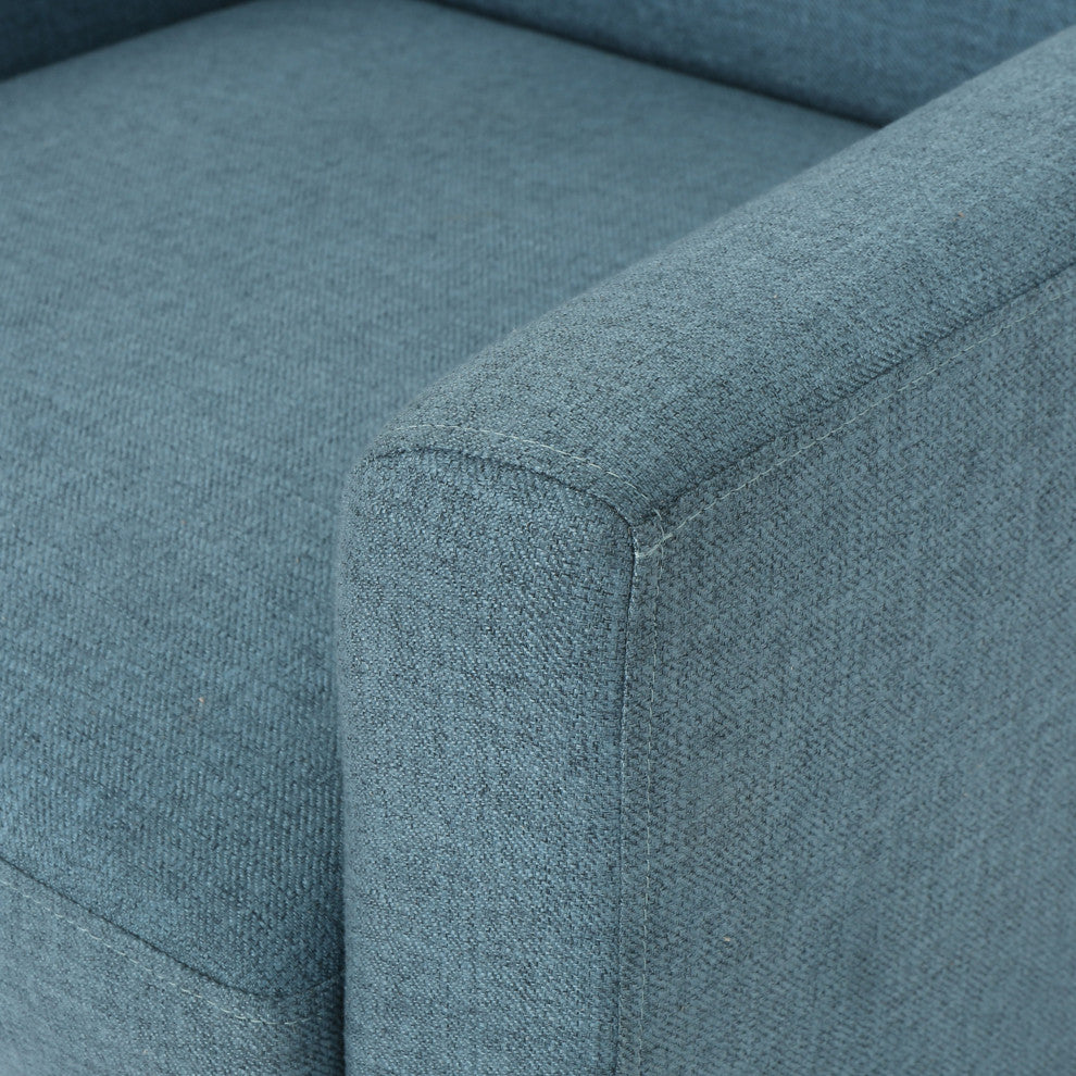 GDF Studio Sierra Mid Century Fabric Club Chair, Blue