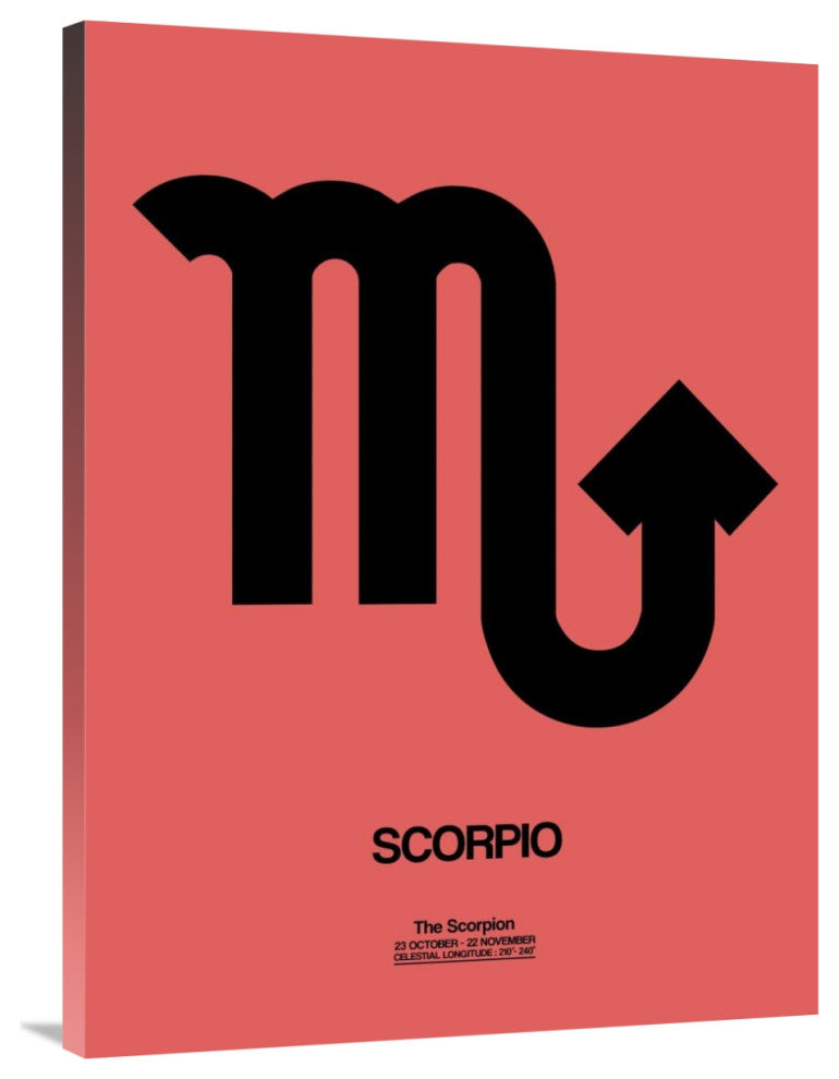 "Scorpio Zodiac Sign Black" Fine Art Print