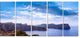 "Majorca Formentor Cape Rocks" Extra Large Seascape Art Canvas, 5Panel, 60"x28"