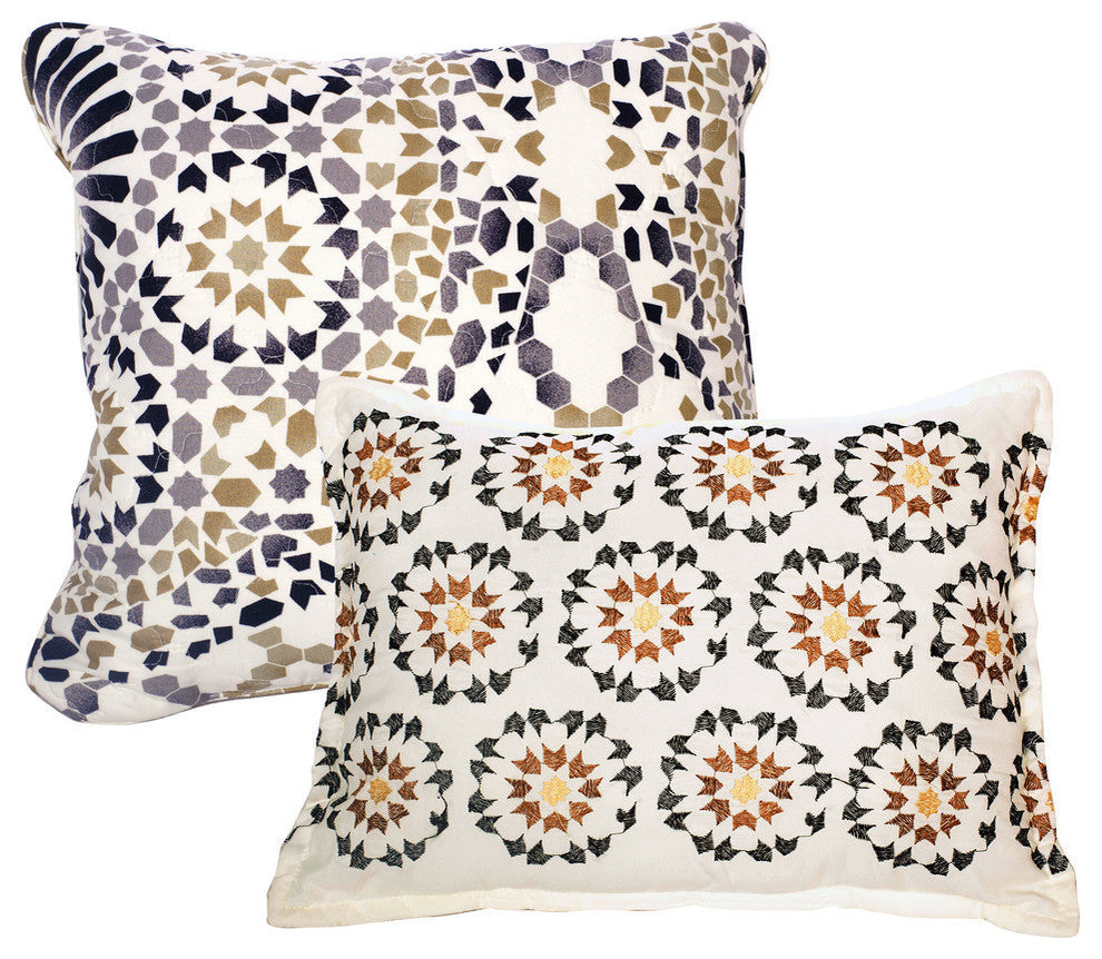 Tradewinds Quilted 7 Piece Bed Spread Set, Queen