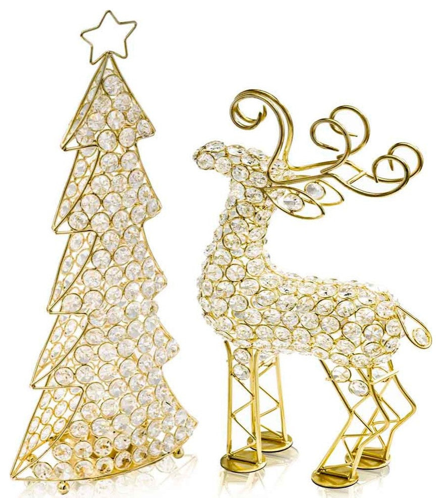 Crystal Gold Christmas Tree
