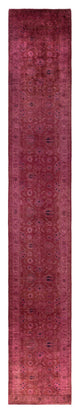 Overdyed One-of-a-Kind Hand-Knotted Area Rug Red, 3' 0" x 20' 6"