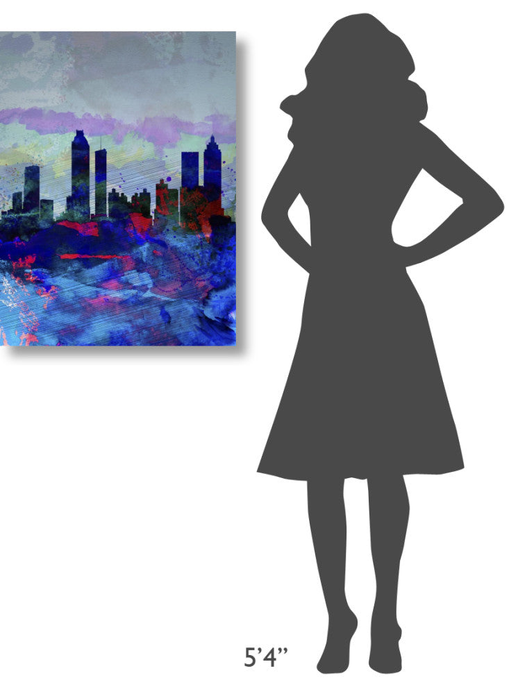 "Atlanta Watercolor Skyline" Fine Art Print