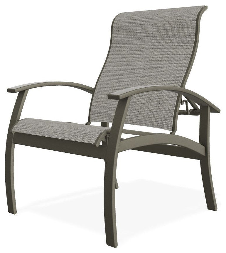 Belle Isle Sling Adjustable Outdoor Dining Chair, Burke/Storm