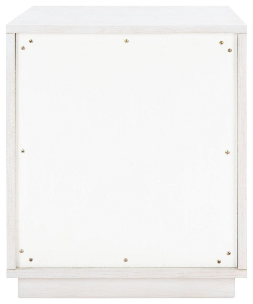 Safavieh Couture Zeus 2 Drawer Nightstand, White Wash