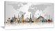 "Famous Monuments Across World" Art Canvas Print, 32"x16"