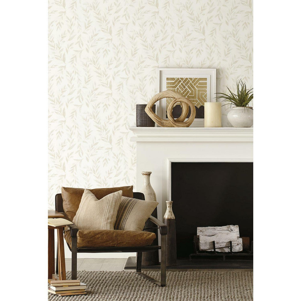 Magnolia Home Olive Branch Peel and Stick Wallpaper