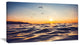 "Orange Tinged Sea Waters At Sunrise" Beach Canvas Wall Art, 1 Panel, 60"x28"