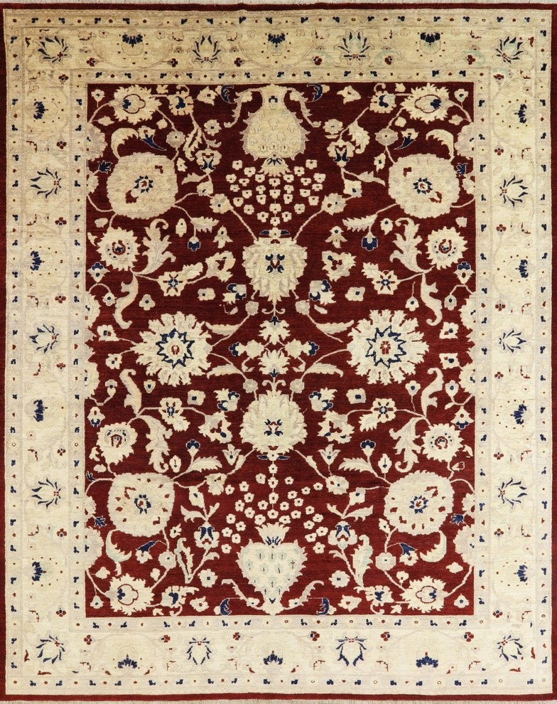 Peshawar Oriental Handmade Oushak Style Rug 9'x12', W2512