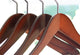 Wooden Concave Top/Coat Hanger, Walnut/Chrome Finish, Walnut/Chrome, Box of 12