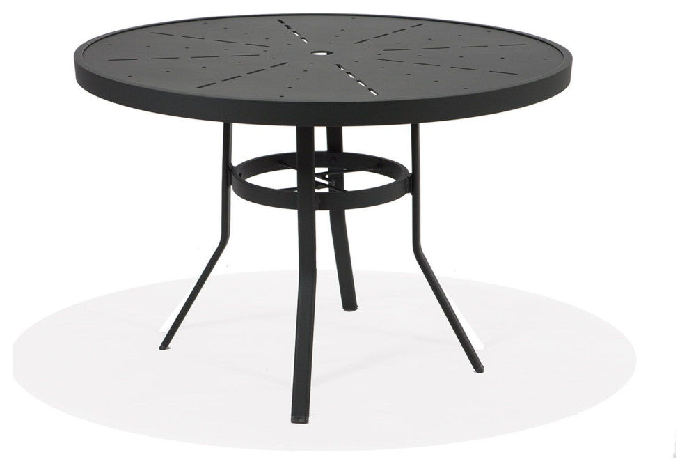 Aurora 48" Round Dining Stamped Top/Base, With Hole, Java