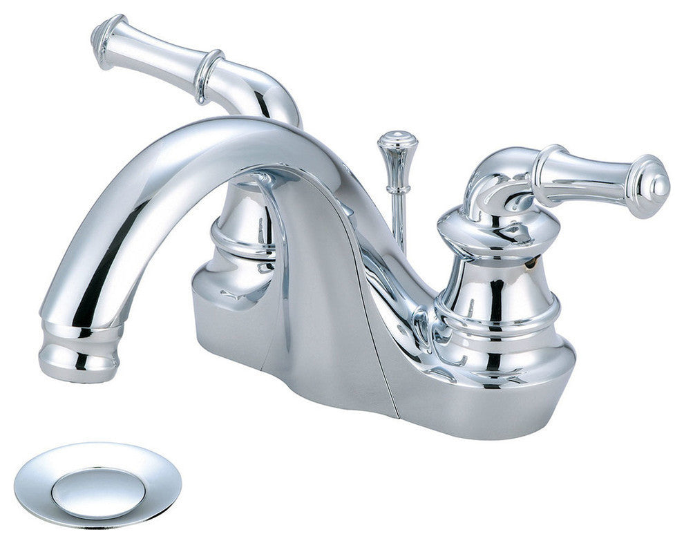 Del Mar Two Handle Bathroom Faucet, Polished Chrome