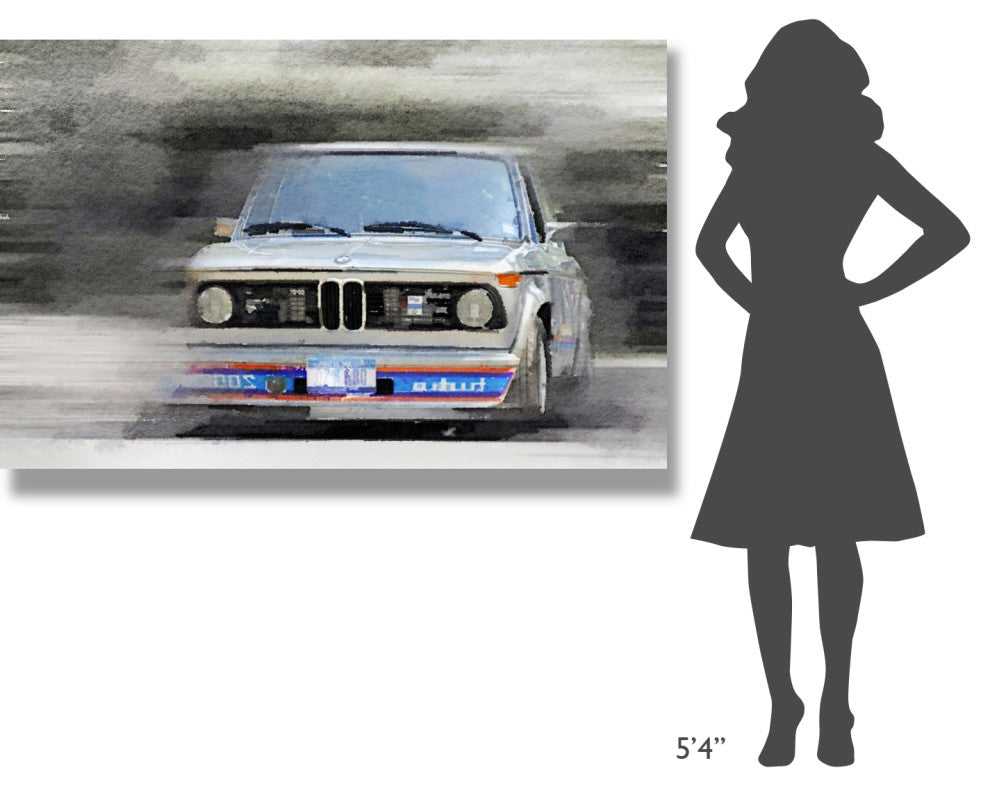 "1974 BMW 2002 Turbo Watercolor" Fine Art Print
