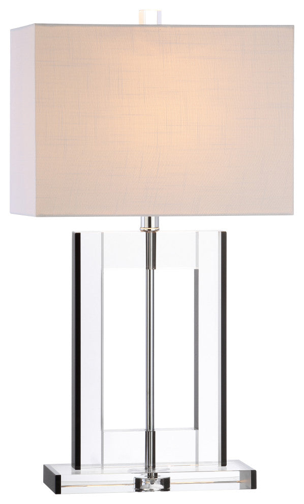 Parish 26" Crystal Table Lamp, Clear and Black