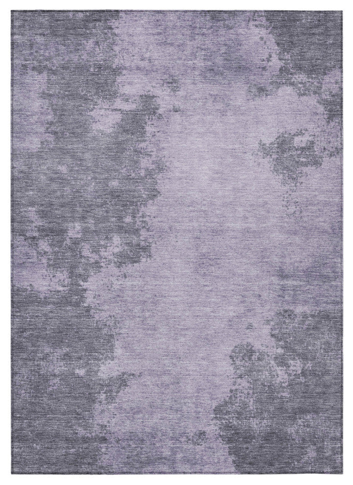 Machine Washable Indoor/Outdoor Chantille ACN1902 Purple 10' x 14' Rug