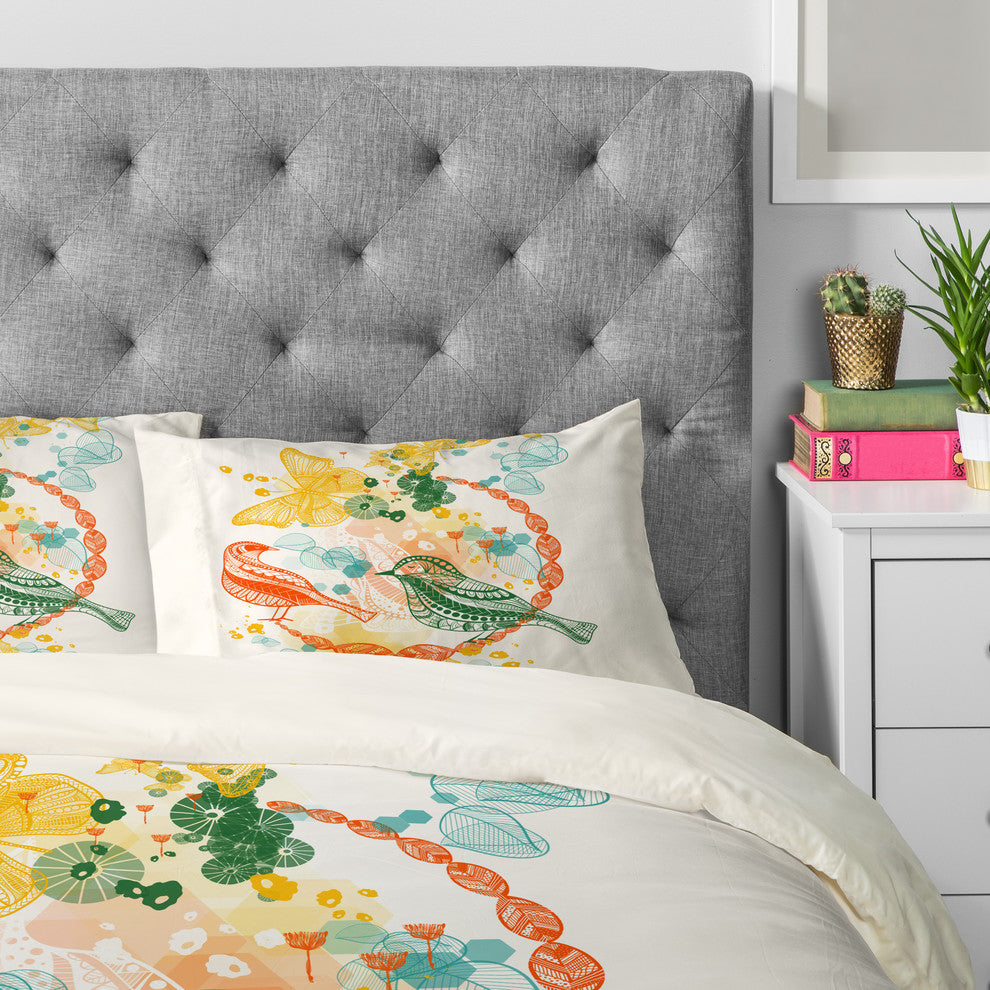 Deny Designs Jenean Morrison Flower and Flight Pillowcase