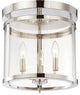 Penrose 3-Light Semi-Flush, Polished Nickel