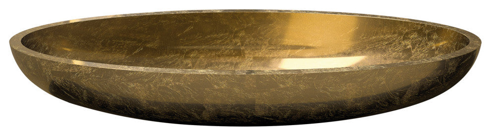 Harmony Glass Vessel Sink, Gold Leaf