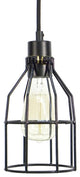 Black Round Cage Pendant Light