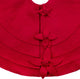 Red Poinsettia Buttons Christmas Tree Skirt in Hand Felted Wool, 60"