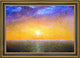 John Frederick Kensett a Sunset on the Sea Framed Premium Canvas Print, 16"x24"