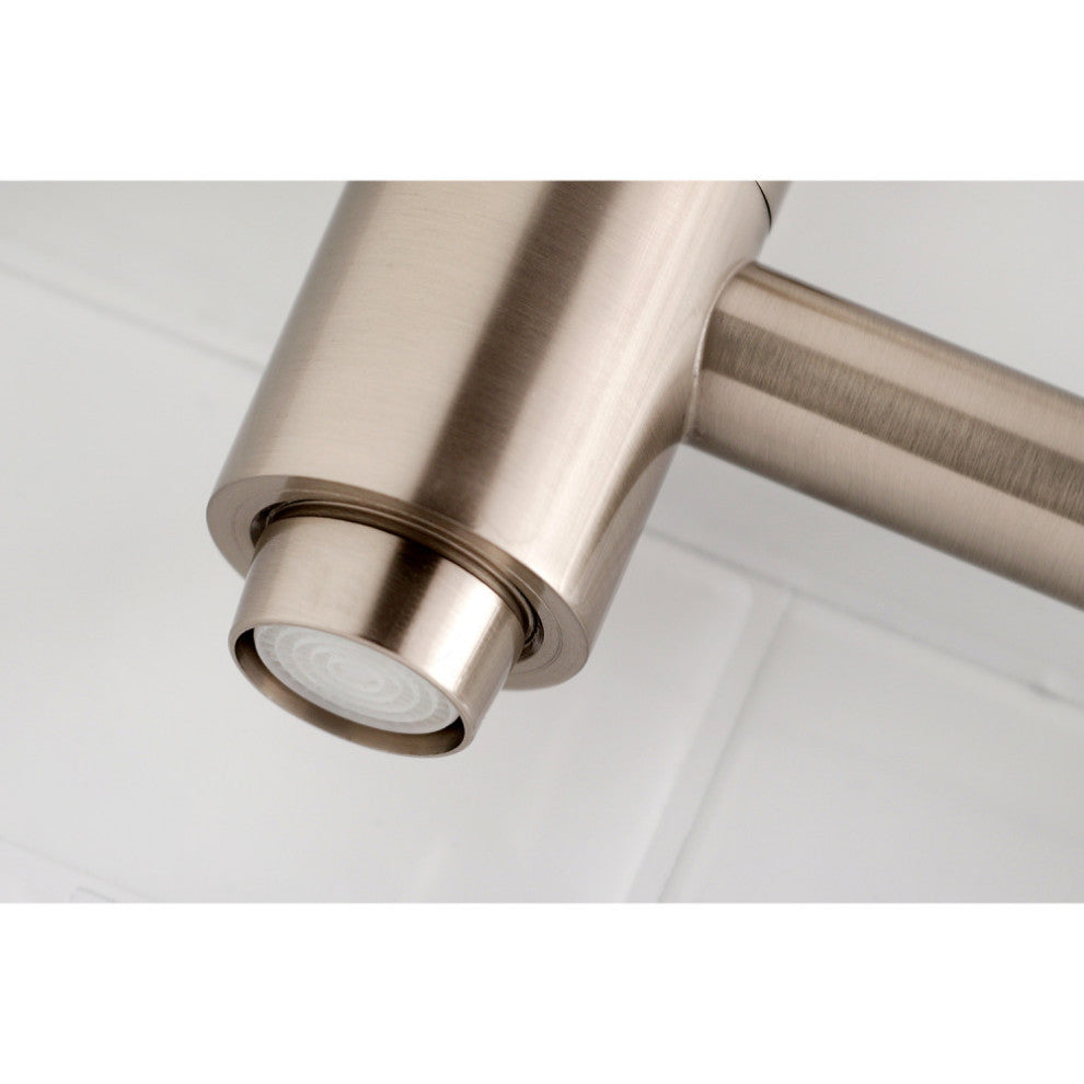 Kingston Brass Wall Mount Pot Filler Kitchen Faucet, Brushed Nickel