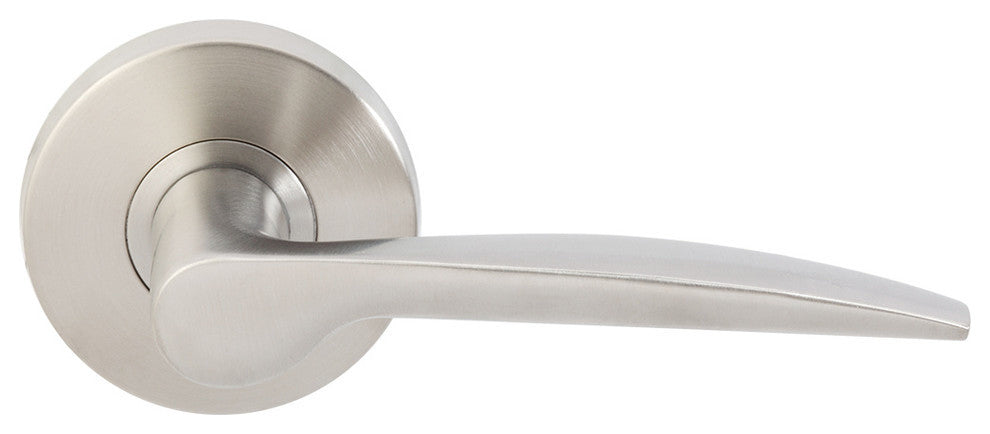 Toronto Lever, Tubular Privacy, Backset, Satin Stainless Steel, 2-3/8" Backset