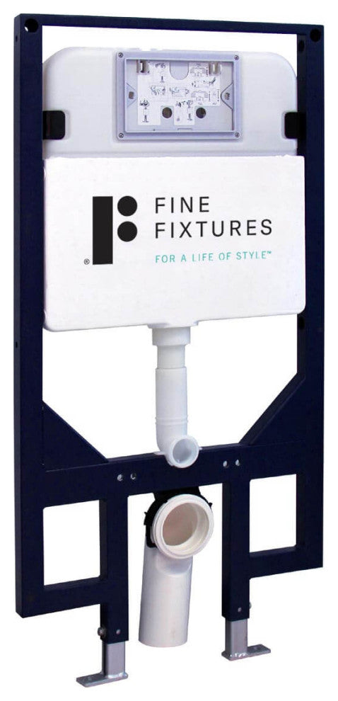 In-Wall Toilet Set, 2"x4" Carrier and Tank, Satin brass Round Metal Actuators