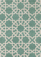 Davin Contemporary Area Rug, Light Aqua and White, 5'x7'