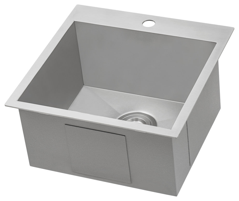 Ruvati RVH8118 18x18" Drop-in Topmount Bar Prep Sink Stainless  Single Bowl