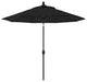 9' Aluminum Umbrella Push Tilt, Black