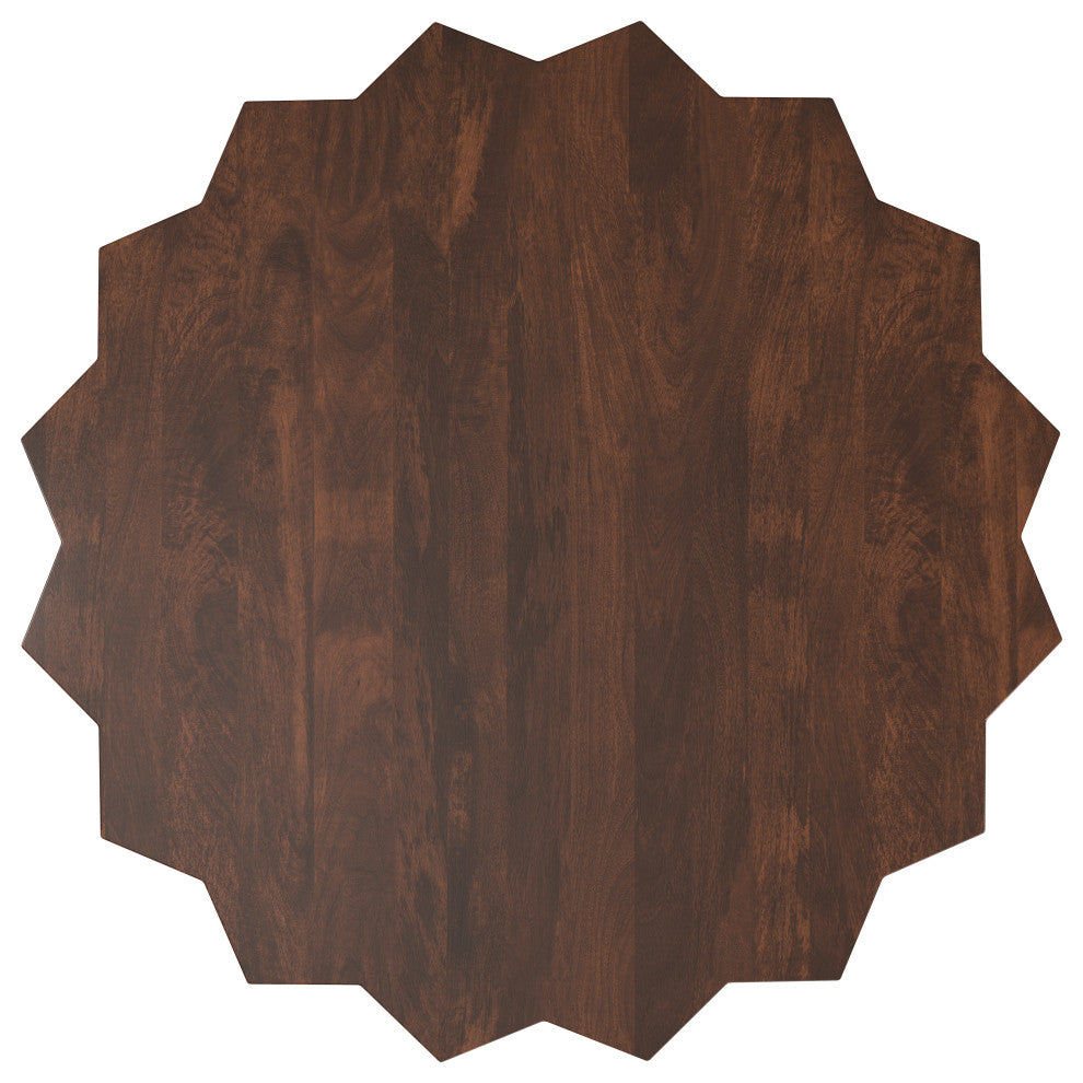 Turnbull Solid Mango Wood Coffee Table, Walnut