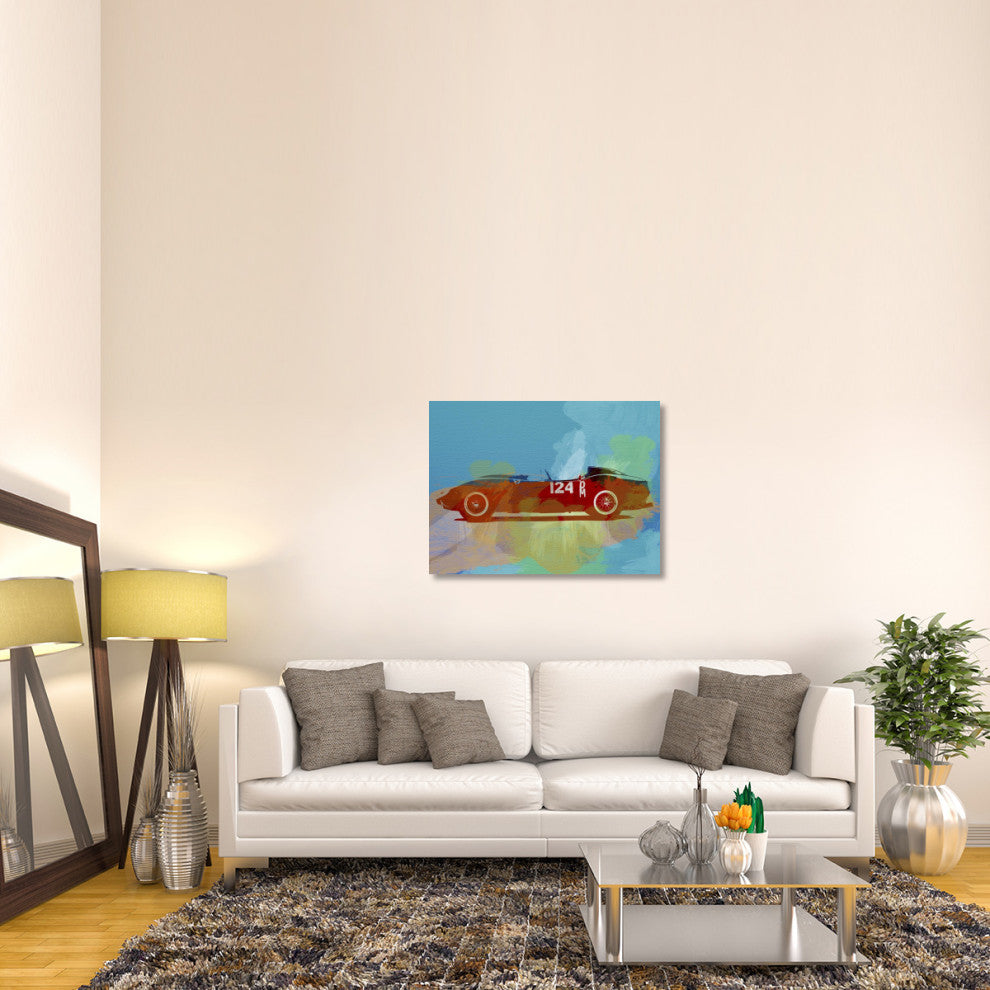 "Ferrari Testa Rossa Watercolor 1" Fine Art Print
