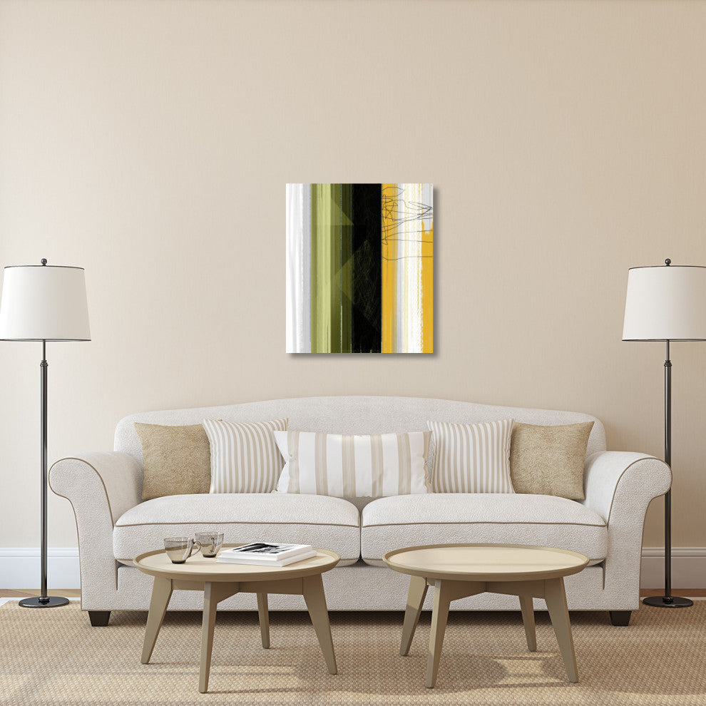 "Abstract Green And Yellow" Fine Art Print