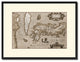 Japan Vintage Sepia Map Canvas Print, 16"x21"