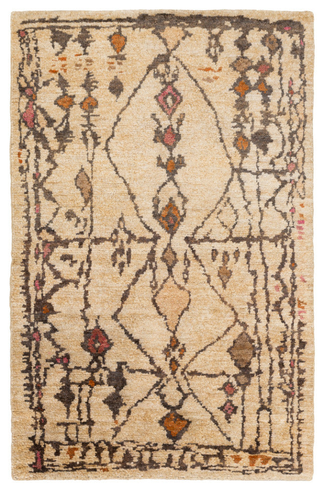 Surya Medina MED-1110 Bohemian Area Rug, Burnt Orange, 6' x 9' Rectangle