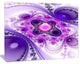 Purple Wavy Curves and Circles, Abstract Canvas Art Print, 40x30