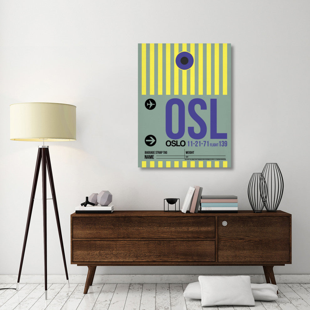 "OSL Oslo Luggage Tag 1" Fine Art Print