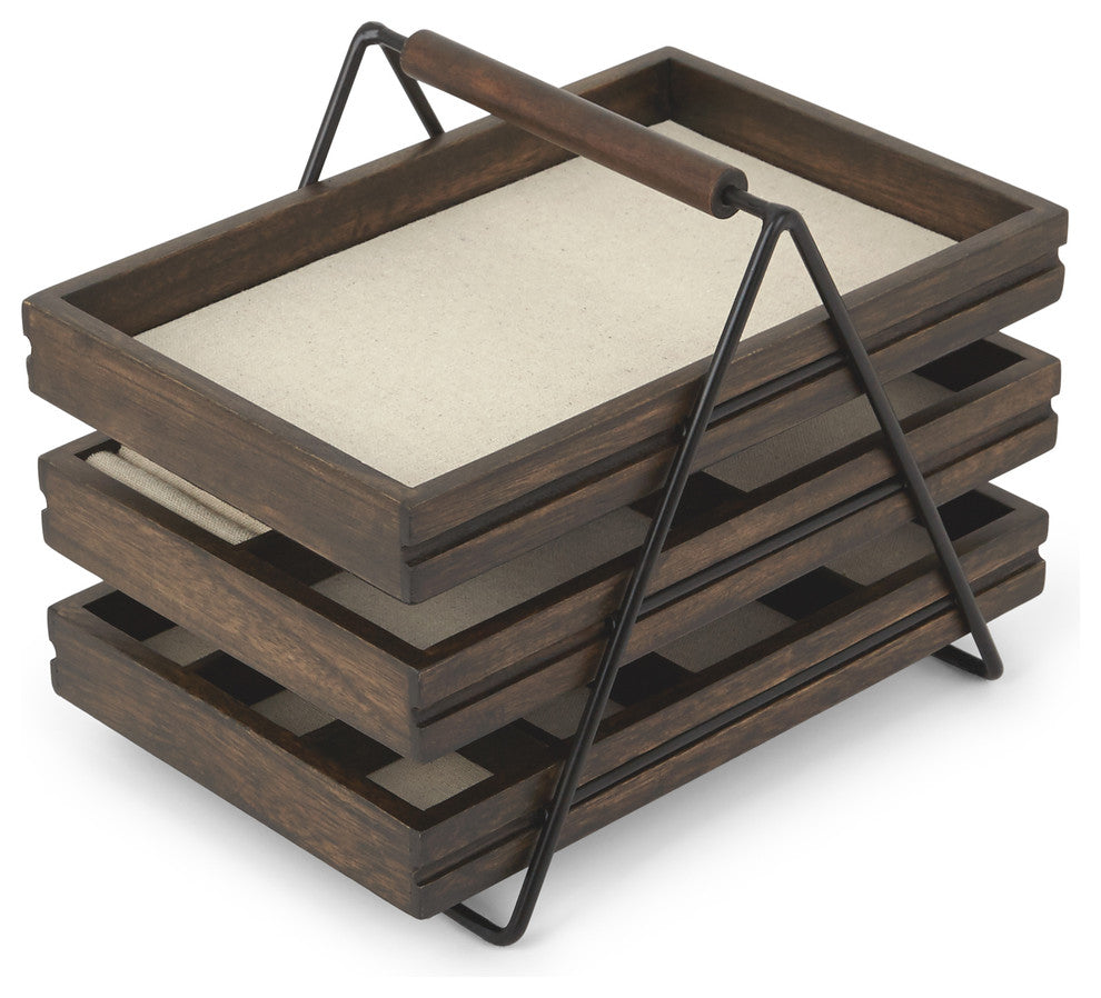 Terrace Jewelry Organizer Black, Walnut