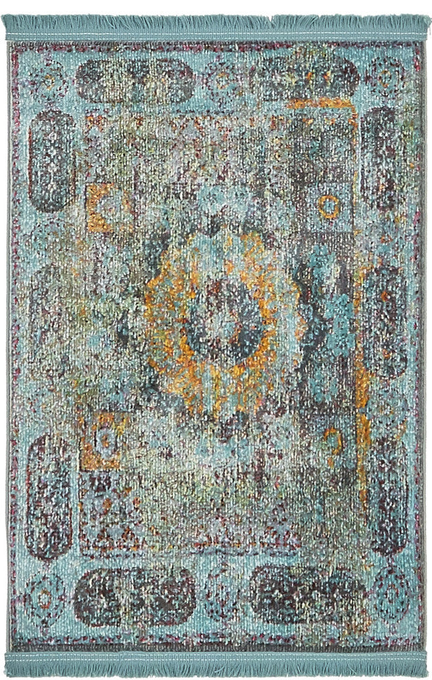 Unique Loom Blue Baracoa Raul 2' 2 x 3' 0 Area Rug