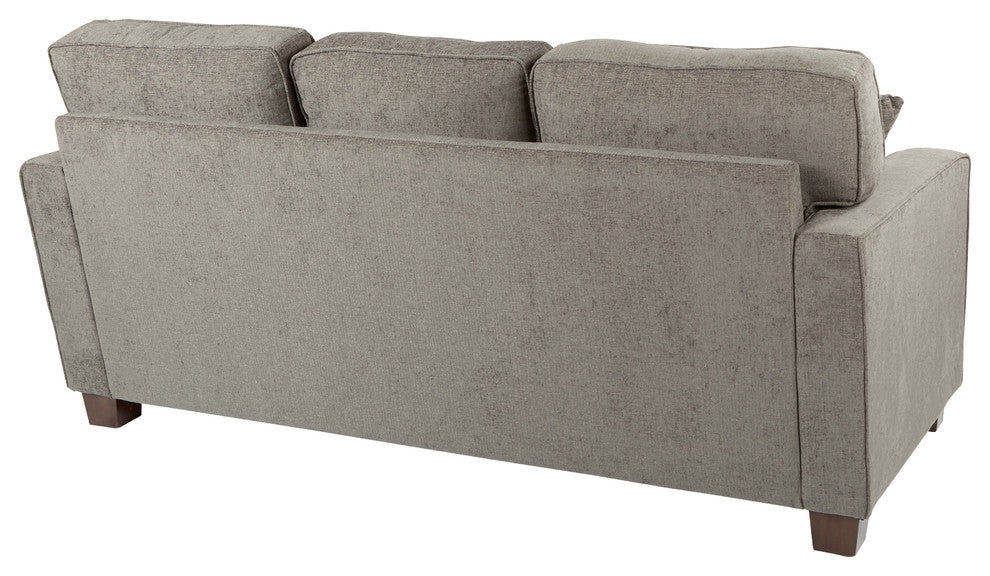 Russell Sectional, Taupe fabric With 2 Pillows and Coffeeed Legs