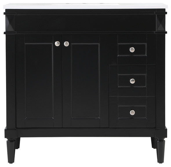 Home Living 21" Transitional Black-Light Bathroom Vanity