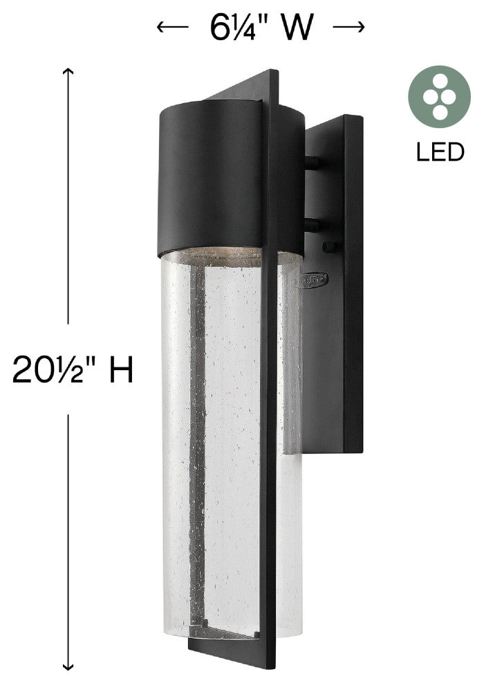 Hinkley Shelter Medium Wall Mount Lantern, Black