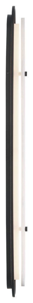 Tramore, Wall Sconce, 38", Matte Black, Alabaster