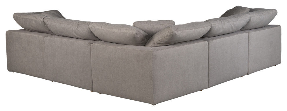 Terra Condo Classic L Modular Sectional Livesmart Fabric Light Grey