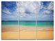 "Bright Seashore With Heavy Clouds" Beach Metal Wall Art, 3 Panels, 36"x28"